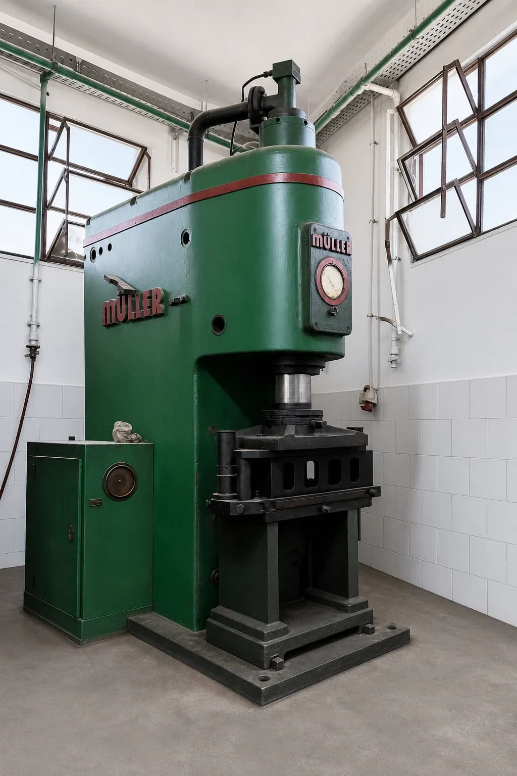 Müller hydraulic press on the hanz production floor